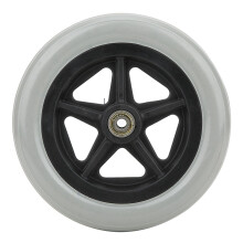 Wheelchair Front Wheel 7 Inch Rubber Caster Replacement, Smooth Rolling and Easy Installation