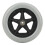 Wheelchair Front Wheel 7 Inch Rubber Caster Replacement, Smooth Rolling and Easy Installation 1