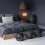 Table lamp with fabric shade gold 3
