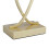 Table lamp with fabric shade gold 6
