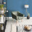 Three-legged floor lamp in white & gold 12