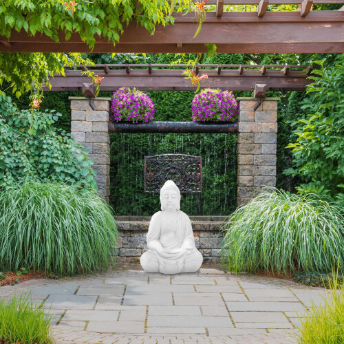 White Buddha figure 70 cm 1