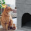 Stool for cat cave in grey 3
