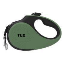 TUG 360 Tangle-Free Retractable Dog Lead for Up to 50 kg Dogs | 5 m Strong Nylon Tape | One-Handed Brake, Pause, Lock (Large, Green)