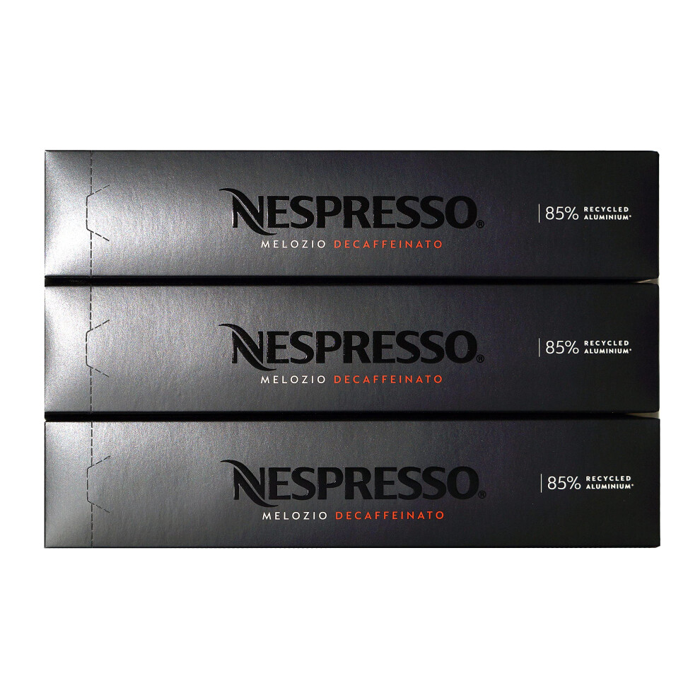 Nespresso Vertuo Coffee Pods - 30 Melozio Decaffeinated Capsules (3 Sleeves)