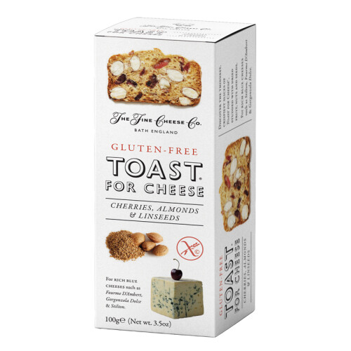 The Fine Cheese Co. Φρυγανιές χωρίς γλουτένη με κεράσια, αμύγδαλα και λιναρόσπορο 100g