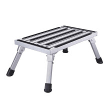 Folding Step Stool Aluminum Telescopic Ladder Stool 150kg Load SlipResistant Platform for RV Kitchen