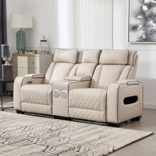 (2 Seater, Beige) Capri Electric Recliner Cinema Chair