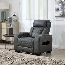 (1 Seater, Charcoal) Capri Electric Recliner Cinema Chair