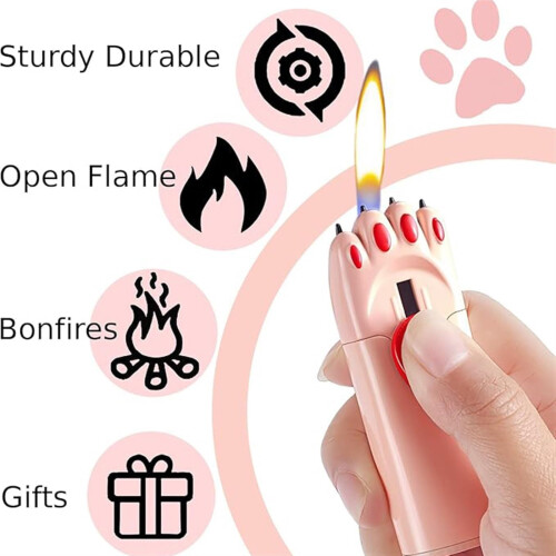 Windproof Metal Lighter Gold Refillable Butane Soft Flame Lighter Adjustable Flame for Camping and Gift 1