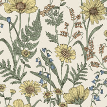 (Natural) Wild Meadow Wallpaper Fine Decor