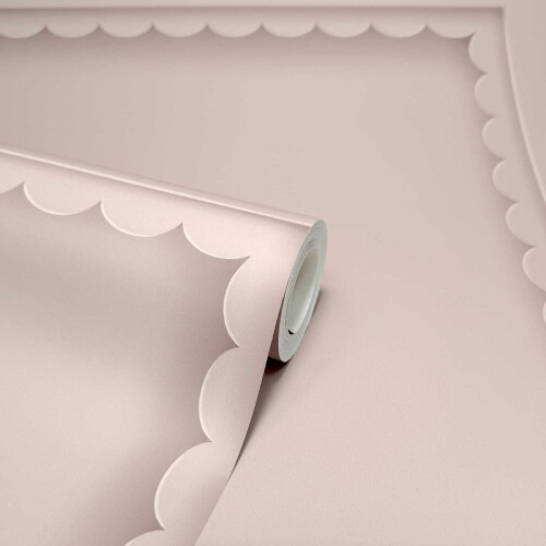 Fine Decor (Soft Pink) Scallop Panel Wallpaper Fine Decor 1