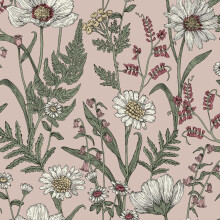(Blush Pink) Wild Meadow Wallpaper Fine Decor
