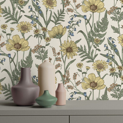 Fine Decor (Natural) Wild Meadow Wallpaper Fine Decor 1