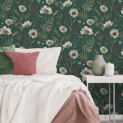 Fine Decor (Forest Green) Wild Meadow Wallpaper Fine Decor 2