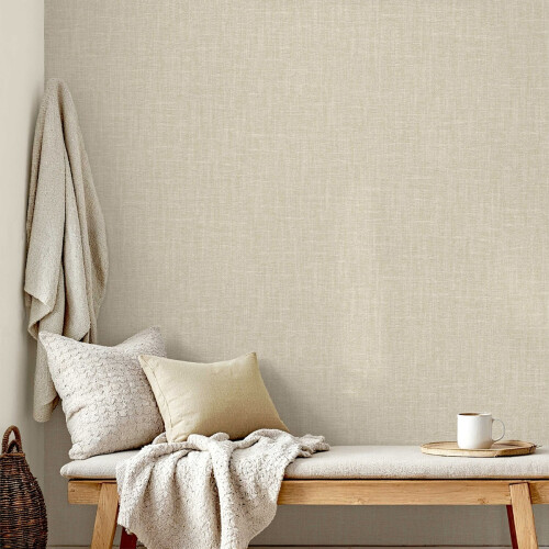 Crown (Natural) Oakleigh Plain Wallpaper Crown 2