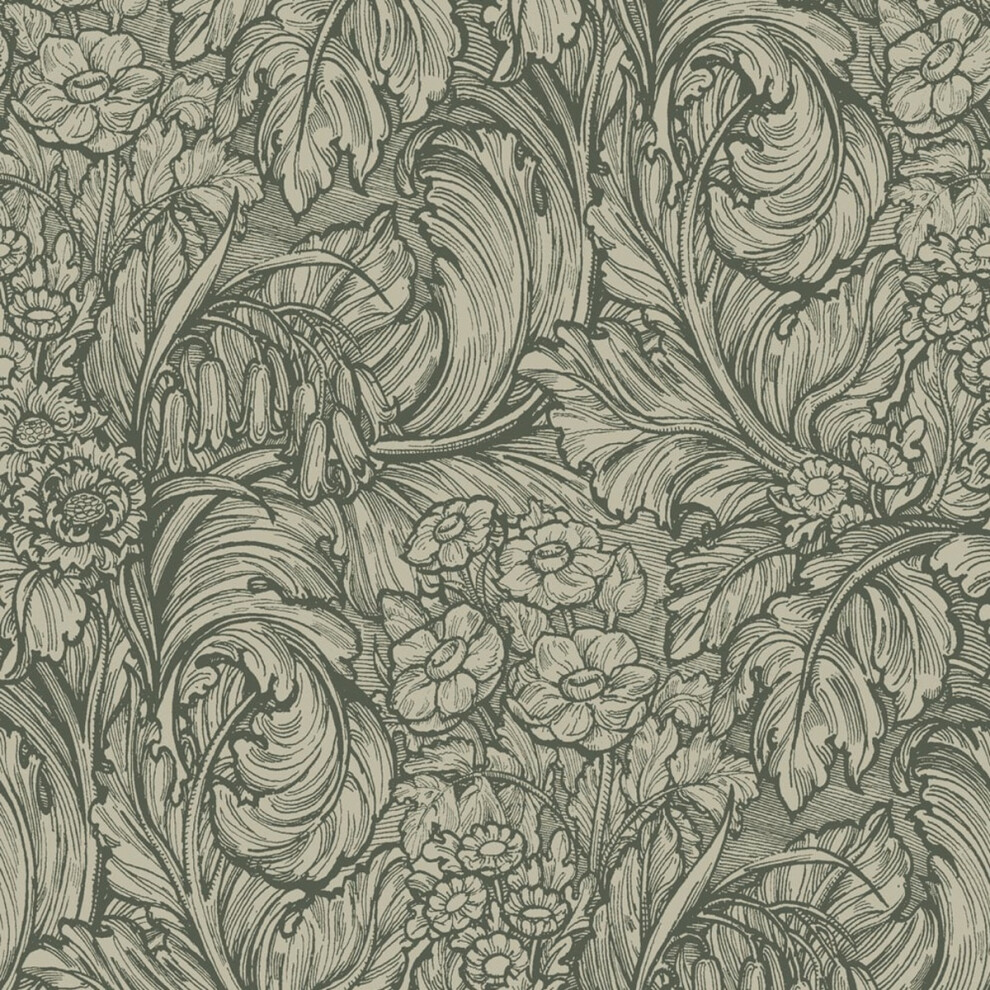 (Green) Laurence Llewelyn-Bowen Hedgerovia Floral Wallpaper 5024515251363