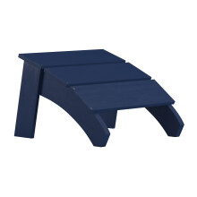 Flash Furniture Sawyer Indoor/Outdoor Commercial Grade Adirondack Ottoman - Navy All-Weather Adirondack Style Footrest