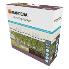 Gardena Micro-Drip-System Drip Irrigation Set Hedges/Bushes (25 m): Starter set, ready to use, water-saving irrigation system, simple & flexible