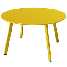 Grand patio Coffee Table Side Table Round End Table for Outdoor 70CM X 70 CM Lightweight Beside Table for Garden Terrace Living Room Office Outdoor