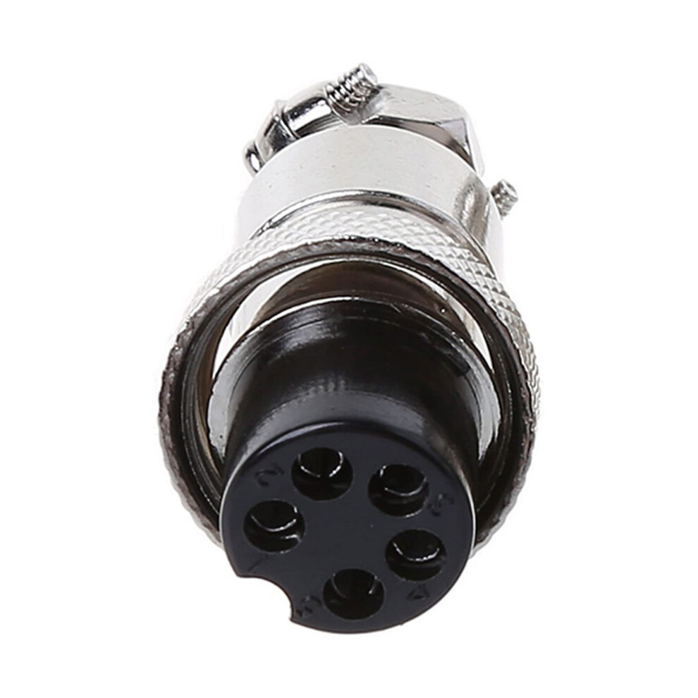 Gx16 Aviation Connector 5 Pin Female Panel Mount Plug Socket, Durable Nickel Plated 16Mm Circular Connector 9771547006756