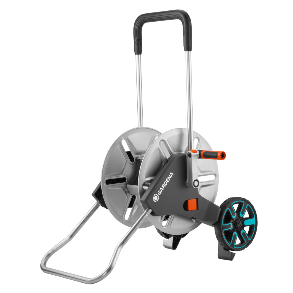 Gardena Cleverroll M Metal: Hose Trolley With Up To 60 M Capacity, Especially Sturdy With A Stable Hose Guide And Anti-Drip Device (18541-20)