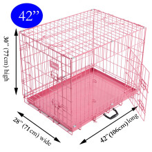 Actiaspet Metal Pet Training Cage in Pink 42in
