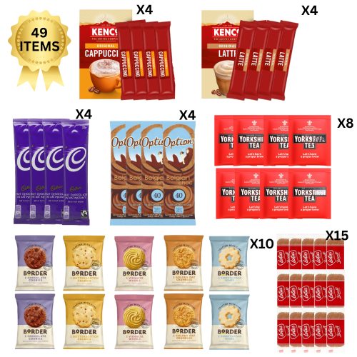 Coffee Hamper Gift Set with Tea, Choc & Biscuits 1