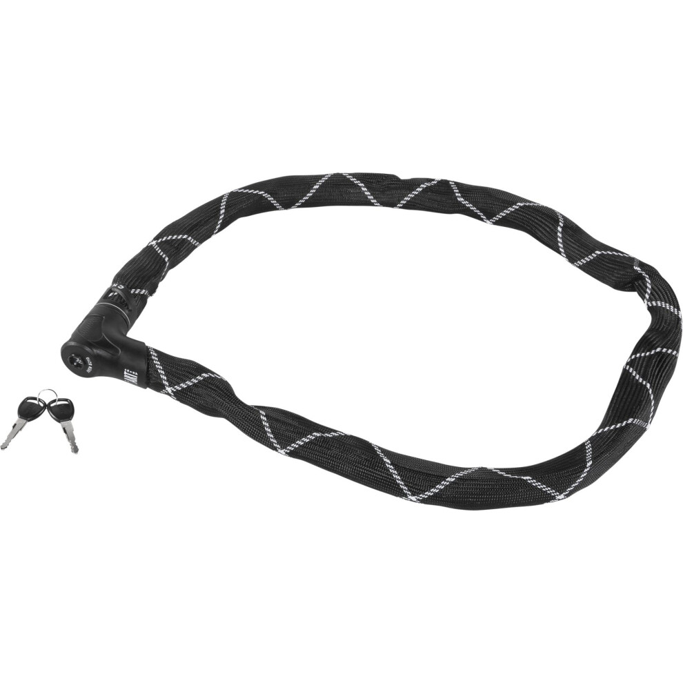 Abus Chain Lock Iven Chain 8210 - Bicycle Lock Made Of Hardened Steel - With Synthetic Fibre Coating - Security Level 10
