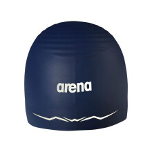 Arena Silicone Racing Swim Cap Men and Women Aquaforce Wave Hydrodynamic Performance Competitive Intensive Swimming, Navy, Medium
