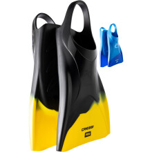 CRESSI Adult Swim Fins - Flexible Silicone for Comfortable and Durable Use, Black/Yellow, 40/43 - Pura: Designed in Italy