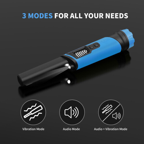 DR.?TEK Metal Detector Pinpointer, IP68 Fully Waterproof Handheld Pin Pointer with LCD Screen, Innovative Interference Cancellation Function, Higher 2