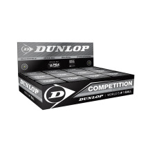 Dunlop Squash Balls Competition Yellow, 12 Balls, for Beginners and Advanced Players ? slow speed