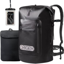Origem Waterproof Backpack, 35L/55L/85L Dry Bag Rucksack Roll Top with Padded Back Panel and shoulder Straps & Waterproof Phone Bag & Laptop Case,