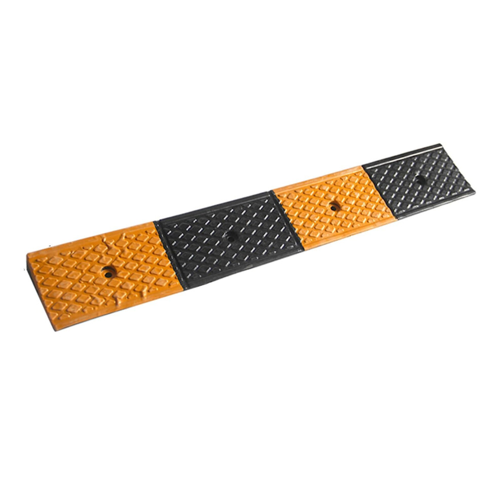 Heavy Duty Rubber Threshold Ramp, NonSlip Wave Surface Driveway Curb Ramp for Wheelchair and Car, 100x15x5cm