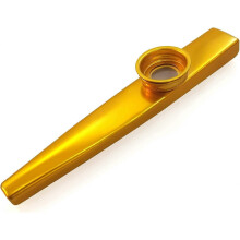 Kindermuziekkazoo van metaal (zilver) 1 stuk (H-4)