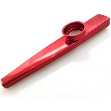 Kindermuziekkazoo van metaal (zilver) 1 stuk (H-4)