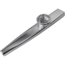 Kindermuziekkazoo van metaal (zilver) 1 stuk (H-4)