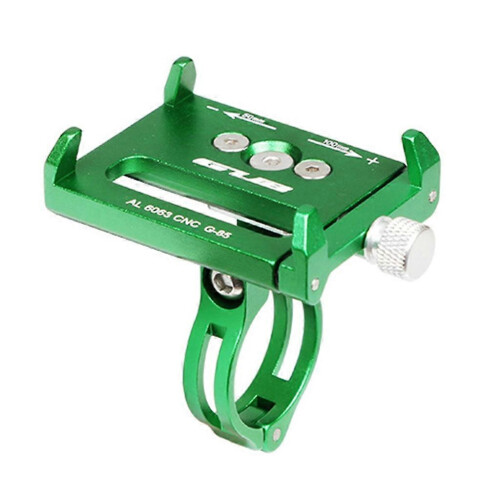 Telefoonhouder van aluminiumlegering voor op het fietsstuur.