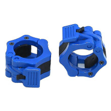 Hebilla de bloqueo para barra de pesas de 50 mm, color azul, 2 unidades, para gimnasio y fitness.