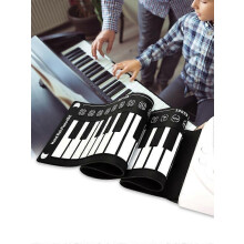Mejor oferta: Piano electrnico porttil de 49 teclas, flexible y enrollable, con teclado de silicona.