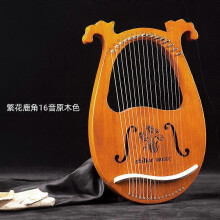 16-snarige houten mahoniehouten lierharp, muziekinstrument met 16 snaren, inclusief stemapparaat voor beginners.