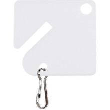 60 stuks blanco plastic sleutelhangers met ronde splitring, duurzame identificatielabels voor sleutels, in bulkverpakking voor sleutelkastjes