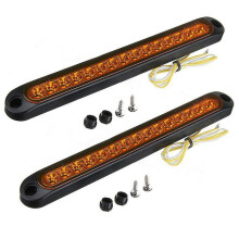 2 unidades de barra de luces LED DRL para coche/camin de 15 LED, luz de freno trasera, intermitente y tira de luces de posicin.