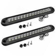 2 unidades de barra de luces LED DRL para coche/camin de 15 LED, luz de freno trasera, intermitente y tira de luces de posicin.
