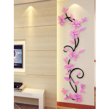 Vinilo decorativo 3D con dise?o de flores, arte para el hogar, pared de la sala de estar, adhesivo mural removible