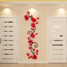Vinilo decorativo 3D con dise?o de flores, arte para el hogar, pared de la sala de estar, adhesivo mural removible