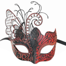 Vlinder- en strass-metalen Venetiaans damesmasker voor gemaskerde bals/mardi gras-feesten/sexy verkleedpartijen/bruiloften