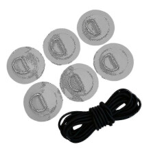Confezione da 6 corde elastiche con anello a D per kayak, canoa, tavola da surf gonfiabile, barca, paddleboard -