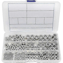 Assortiment UNC zeskantmoeren voor schroeven en bouten - 2-56 tot 3/8 inch roestvrij staal